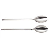 Dry 2 Piece Salad Set in Mirror with Satin Handles by Achille Castiglioni