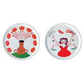AMGI08 S3 Set 3 of Two Pizza Plates by Massimo Giacon