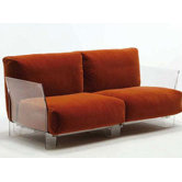 Pop Loveseat with Transparent Leg