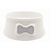 Dogit Style Round Pattern Ceramic Dog Dish