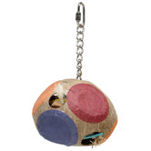 Living World Nature's Treasure Coco Foraging Tube with Closed Holes  Hookbill Bird Toy