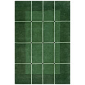 Structure Grid Dark Green/Burgundy Rug