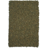 Pelle Leather Green Rug