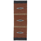 Matador Brown Diamonds Leather Chindi Rug
