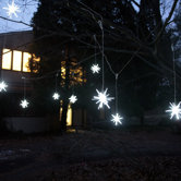 Solar Starburst Panel Curtain Light in White (Set of 10)