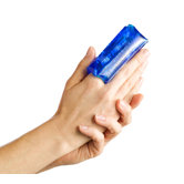Fast Freeze Cold Sleeve in Blue / Beige