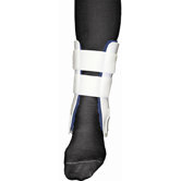 Rigid Stirrup Ankle Brace in White / Blue