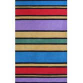 Kiddie Comic Book Stripes Kids Rug