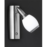 LED Wandleuchte "Mauro" in Klar / Nickel matt