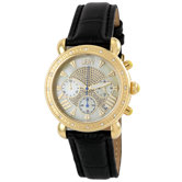Victory Leather Diamond Watch
