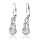 Silver-Tone Cubic Zirconia Fashion Earrings