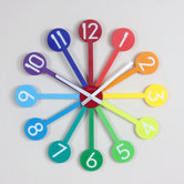 Rainbow Sunburst Clock