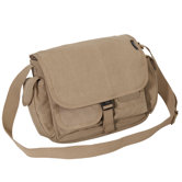 12" Cotton Canvas Messenger Bag
