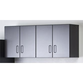 Tuff Stor Two Door Upper Cabinet in Charcoal Grey and Textured Black