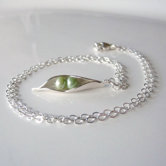 Two Peas in a Pod Silver Necklace