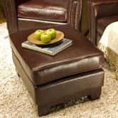 Serafina Leather Cocktail Ottoman