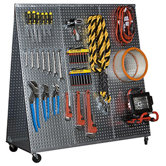 48" x 20" "A" Frame Metal Pegboard WOW Tool Cart with Wheels