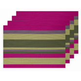 4-tlg. Tischset "Zarah" in Pink / Gr&uuml;n