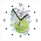 Wanduhr "My Clock" mit Limone-Dekor