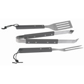 3-tlg. Grillbesteck-Set "Mini BBQ Tool Set" in Grau