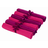 6-tlg. Servietten Set "Jette" in Pink / Beere