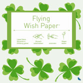 Fliegendes Wunschpapier "Flying Wish Paper&reg;" mit Clover-Mini-Dekor