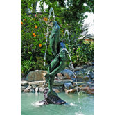 Sea Life Entwined Dolphins Fountain