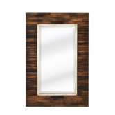 Mixed Media Rectangular Bevel Wall Mirror