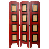 Photo Display Low Room Divider in Rosewood