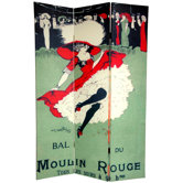 6Feet Tall Double Sided Moulin Rouge Room Divider