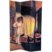 6 Feet Tall Double Sided Bed in Summer and Lakeside Room Divider