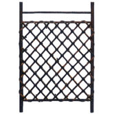 Dark Stained Japanese Style Garden Trellis
