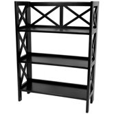Architectural Bookcase Shelf Unit in Black