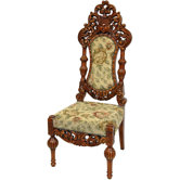 Queen Victoria Parlor Fabric Side Chair