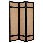 72" Jute Shoji Screen in Black