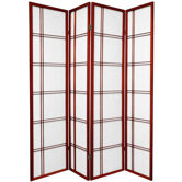 Double Cross Shoji Screen in Rosewood