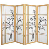 48" Low Double Cross Bamboo Tree Shoji Room Divider