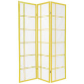 Double Cross Shoji Screen in Yellow