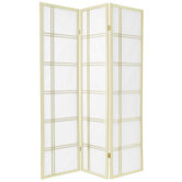 Double Cross Shoji Screen in Ivory