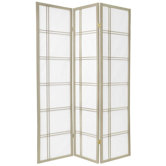 Double Cross Shoji Screen in Grey