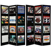 Tall Double Sided The Beatles Album Covers Canvas Room Divider