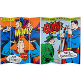 Tall Double Sided Superman Classic Canvas Room Divider