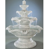 Tiered Cast Stone Quattro Classic Waterfall Fountain