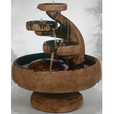 Centerpiece Cast Stone Mill Tier Cascade Fountain