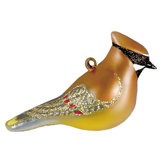 Cedar Waxwing Ornament