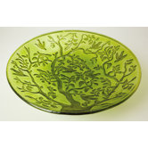Bird Bath Tree of Life in Glass