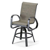 Primera Sling Counter Height Swivel Arm Chair