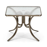 36'' Square Glass Top Dining Height Table