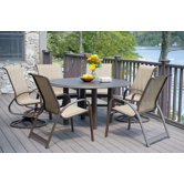 Quick Ship Primera Sling 7 Piece Dining Set
