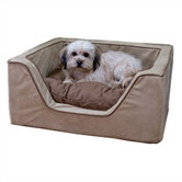 Luxury Square Pet Bed with Poly Pillow